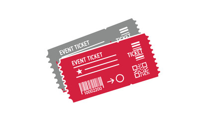 Two colorful event tickets on a for an exciting experience