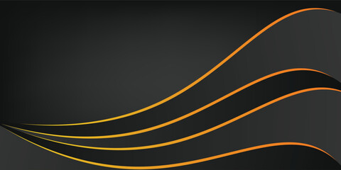 Luxurious and elegant abstract decoration with overlapping layers of black and gold. Perfect for a presentation of luxury and serenity. eps10.