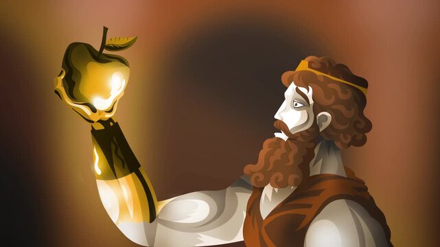 king midas turning everything into gold with his touch