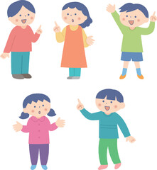 意見を言い合う子供達