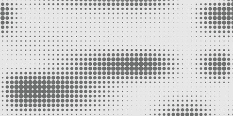 Black polka dots seamless pattern on white background with halftone diagonal lines, minimalist abstract texture design for wallpaper, fabric, packaging, branding, print, editorial layout and modern 