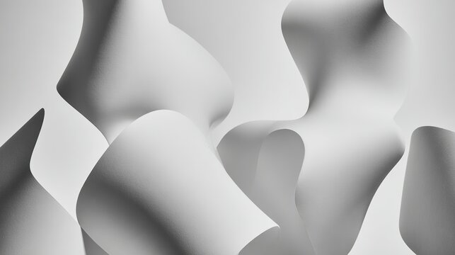 Minimalist tech-inspired abstract shapes on a white background, symbolizing modernity and innovation.