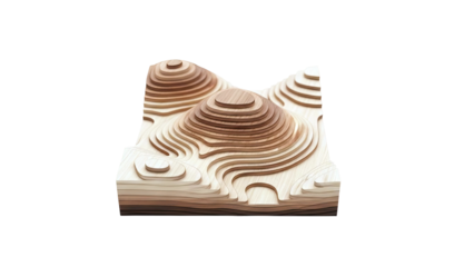 Layered Wooden Topographic Model