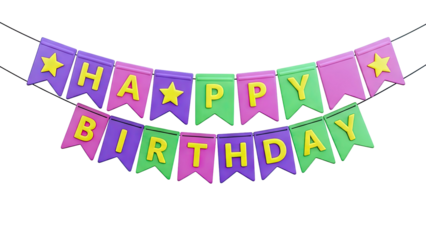 Happy Birthday Bunting Garland