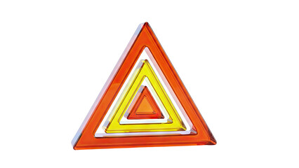 Nested Triangular Shapes in Amber and Orange Hues