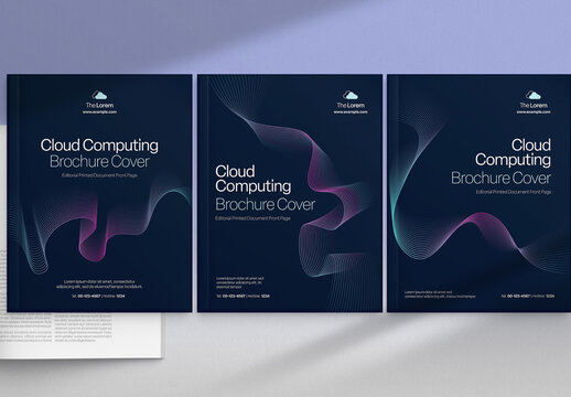 Modern Brochure Cover Template, Multipurpose Front Page Design for Company Report & Document Layouts