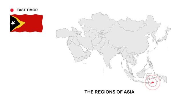 East Timor in Asia Map abstract animated video footage with smooth motion background for modern digital design, presentations, advertising visuals and