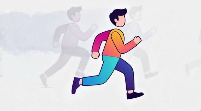 running man and woman