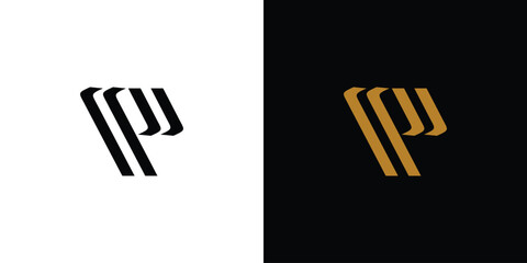 Obraz premium Modern and unique P logo design