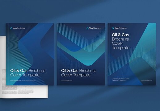 Brochure Report Cover Template in Abstract, Creative & Modern Corporate Theme for Large Company Docs