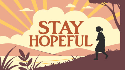 Inspirational Minimalist Illustration vector art design  – Motivation, Personal Growth, Mindfulness and Life Journey Concept Background landscapes 