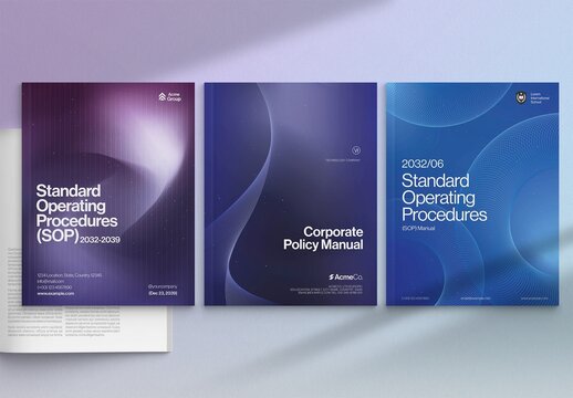 Modern Brochure Cover Template in Creative Futuristic Technology Startup Theme for Agency Documents
