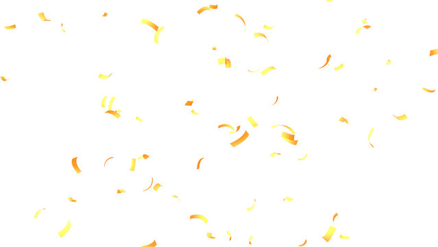 3d render multicolored confetti explosion. Colorful bright confetti isolated on transparent PNG