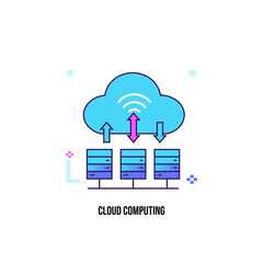 High quality Quantum Computing icon in a modern flat outline style with vibrant gradient colors. Designed with a clean, minimal, and consistent look, these icons are perfect for technology websites