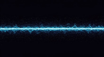 Abstract digital wave pattern showing energy flow and quantum frequency in deep blue space, representing technological potential and core data ,infinite ,modern ,computation