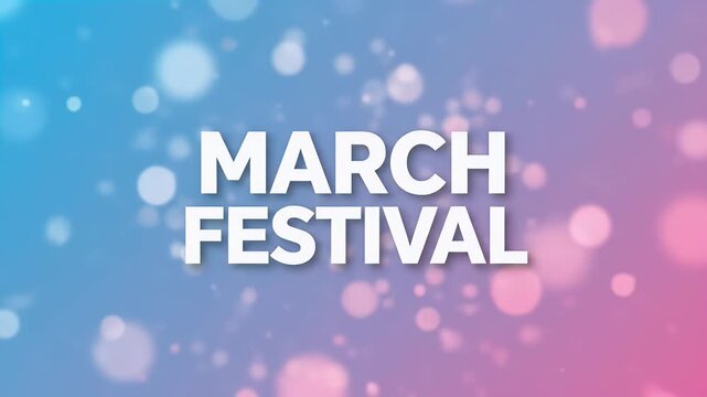 March Festival Neutral Modern Typography with Simple Slide Up Reveal