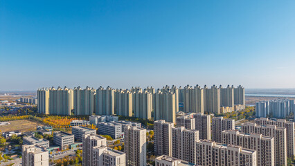 Fototapeta premium China Shandong Dongying Urban Architectural Scenery