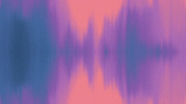 Soft grainy gradient colors abstract background loop with symmetry. Purple, blue, orange.