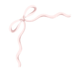 Bow ribbon corner border decoration