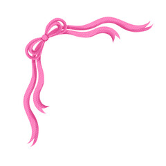 Bow ribbon corner border decoration