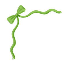 Bow ribbon corner border decoration