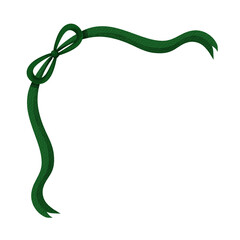 Bow ribbon corner border decoration