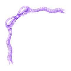 Bow ribbon corner border decoration