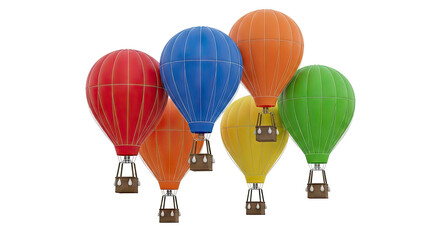 Obraz premium Colorful Hot Air Balloons Grouped Together