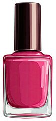 A digitally rendered nail polish bottle with a rose-toned lacquer and a sleek, cylindrical cap