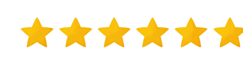 Obraz premium Six golden five-pointed stars, each with a black outline, sit in a horizontal row on a black background