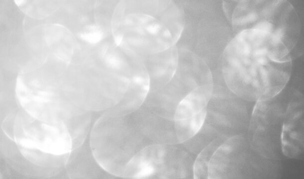 Gray natural bokeh on transparent background in abstract style for graphic design