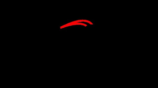 A red curved arrow pointing downwards, often used to indicate a decrease, a negative trend, or a specific lower target.
