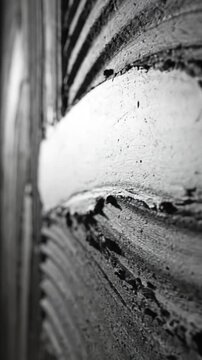 Abstract Close-up of Textured Wall Surface with Detailed Gray Pattern Displayed Elegantly