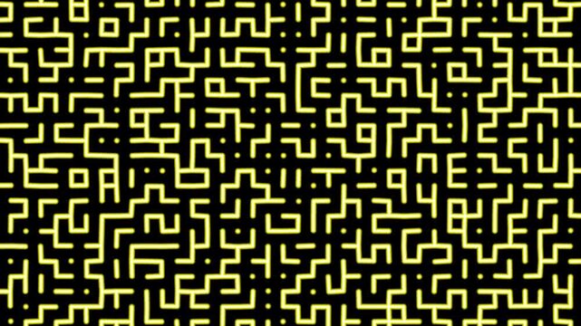 Yellow Maze Pattern Animation Background Texture
