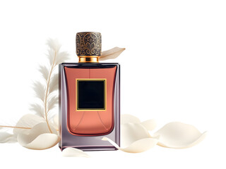 a vintage glass bottle of perfume and wine isolated as a decorative antique gift container for fragrance or cosmetic liquid