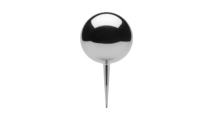Metal skewer with ball skewer metal ball cooking isolated on a transparent background