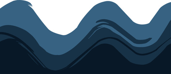 Fototapeta premium Wave waves ilustration deep sea ocean vector element design 