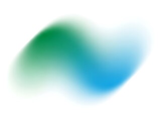Green Blue Gradient Swirl on White Background