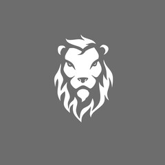 White lion head logo vector,white lion head logo design,lion head logo template,lion head on white color logo