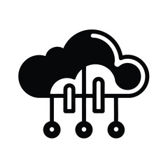 Cloud Analytics Monitoring Vector Illustration