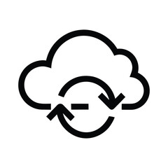 Cloud Sync Synchronization Vector Illustration
