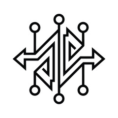 Digital Transformation Arrows Vector Illustration