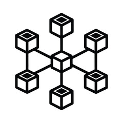 Distributed System Nodes Vector Illustration