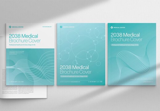 Medical Science Brochure Cover Template, Light Blue Hue for Hospital, Doctor, Pharmacy & Lab Designs