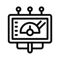 Hardware Status Dashboard Vector Illustration