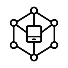 Network Device Mapping Vector Illustration