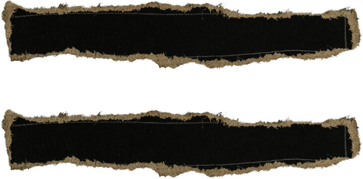 Black And Brown Grunge Ripped Paper Alphabet Equals Symbol