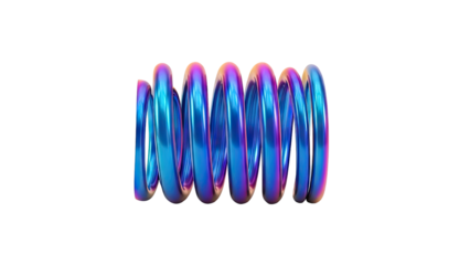 Iridescent Metallic Coil Spring