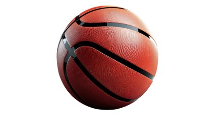 Professional basketball with black stripes on white background