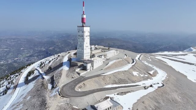 Mont Ventoux France. Mountain in Provence region of southern France. It is the highest point in Provence. Famous among cyclist